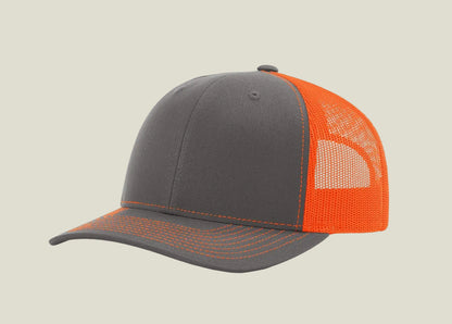 Charcoal/ Neon Orange