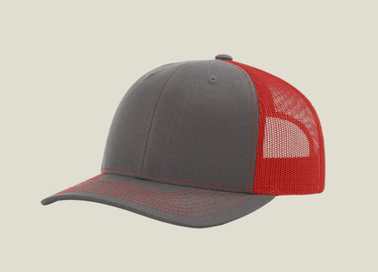 Charcoal/ Red