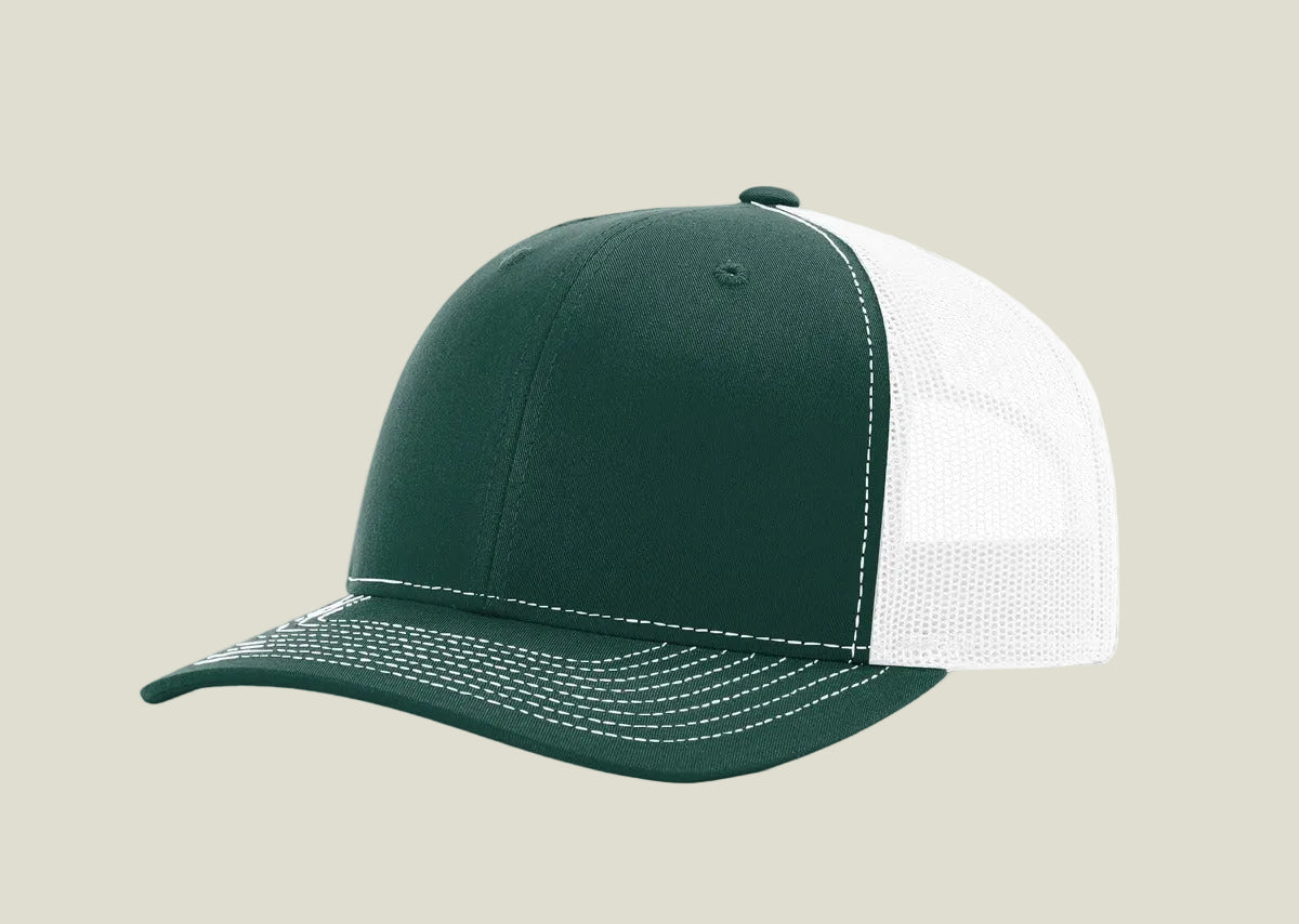 Dark Green/ White
