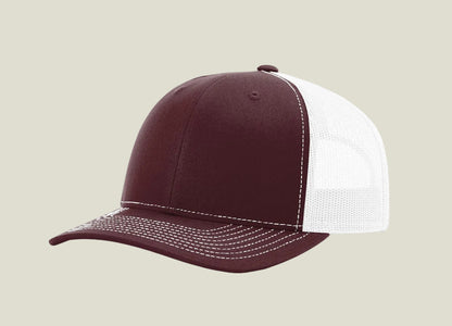 Maroon/ White
