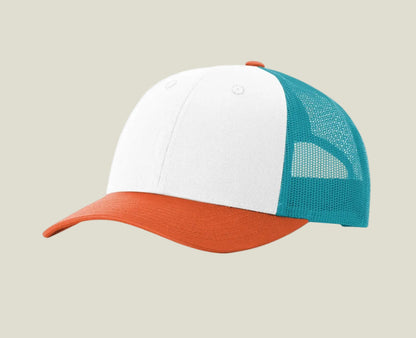 White/ Hawaiian Blue/ Pale Orange