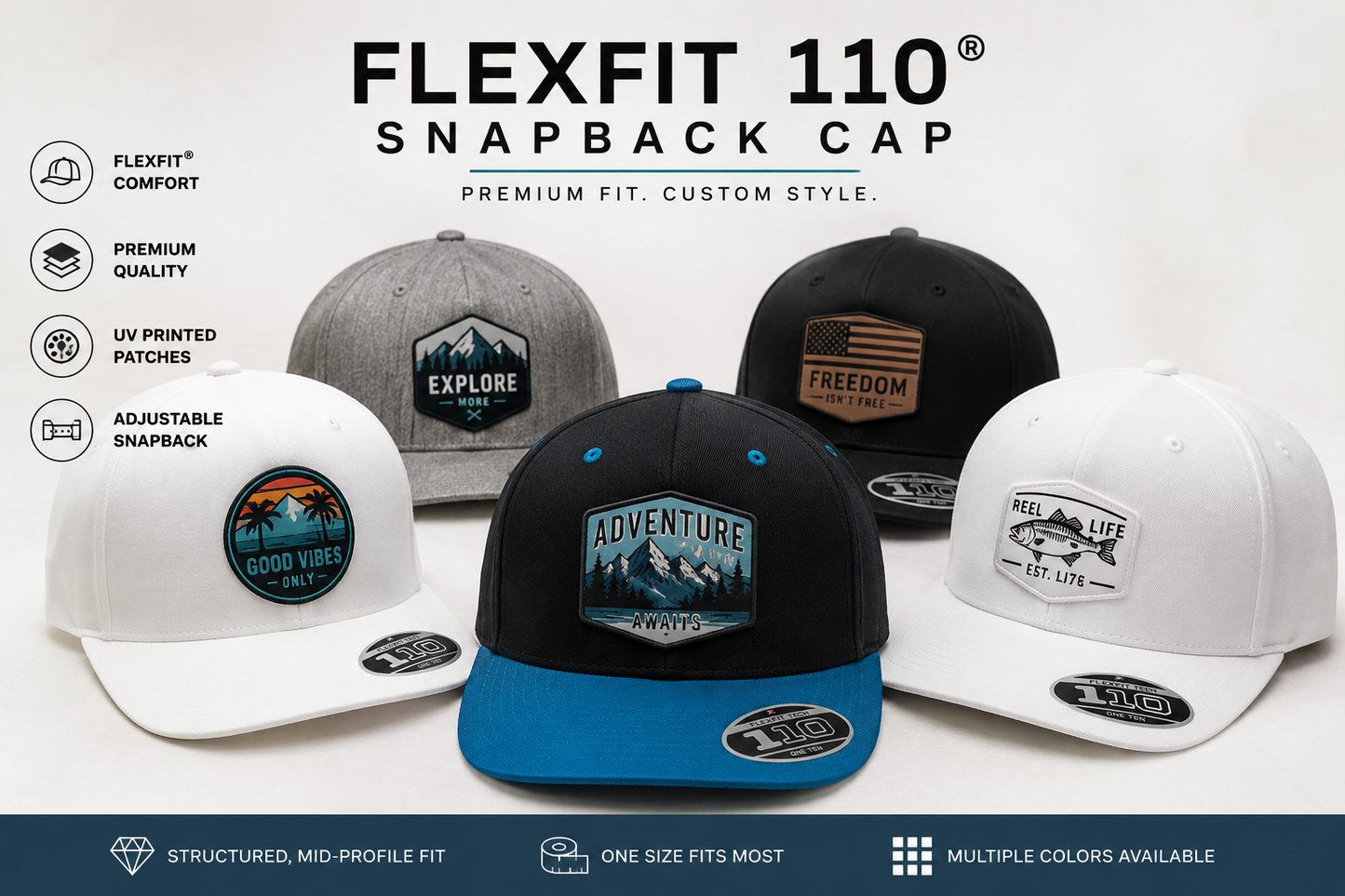 Flexfit 110 Snapback Cap FF110F