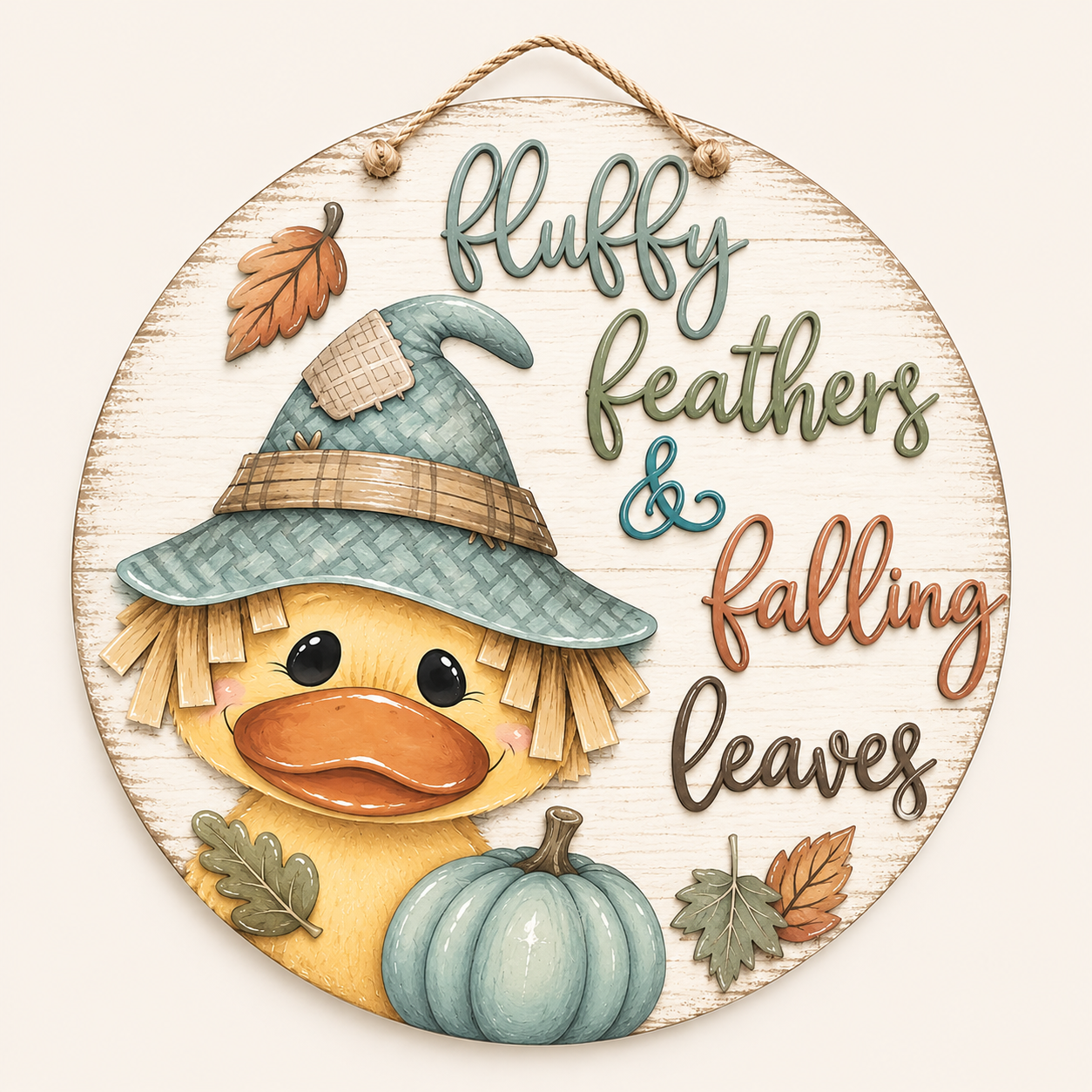 Fluffy Feathers and Falling Leaves Round