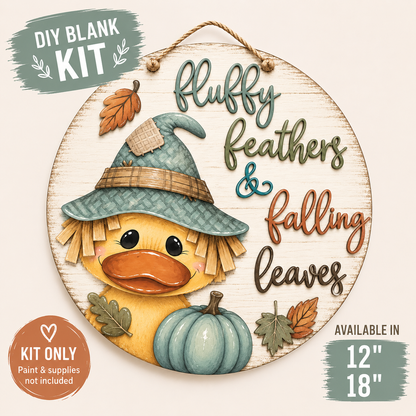 Fluffy Feathers and Falling Leaves Round