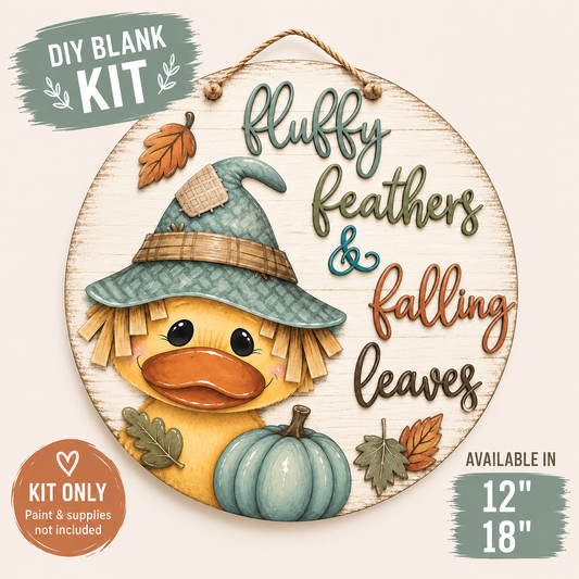 Fluffy Feathers and Falling Leaves Round