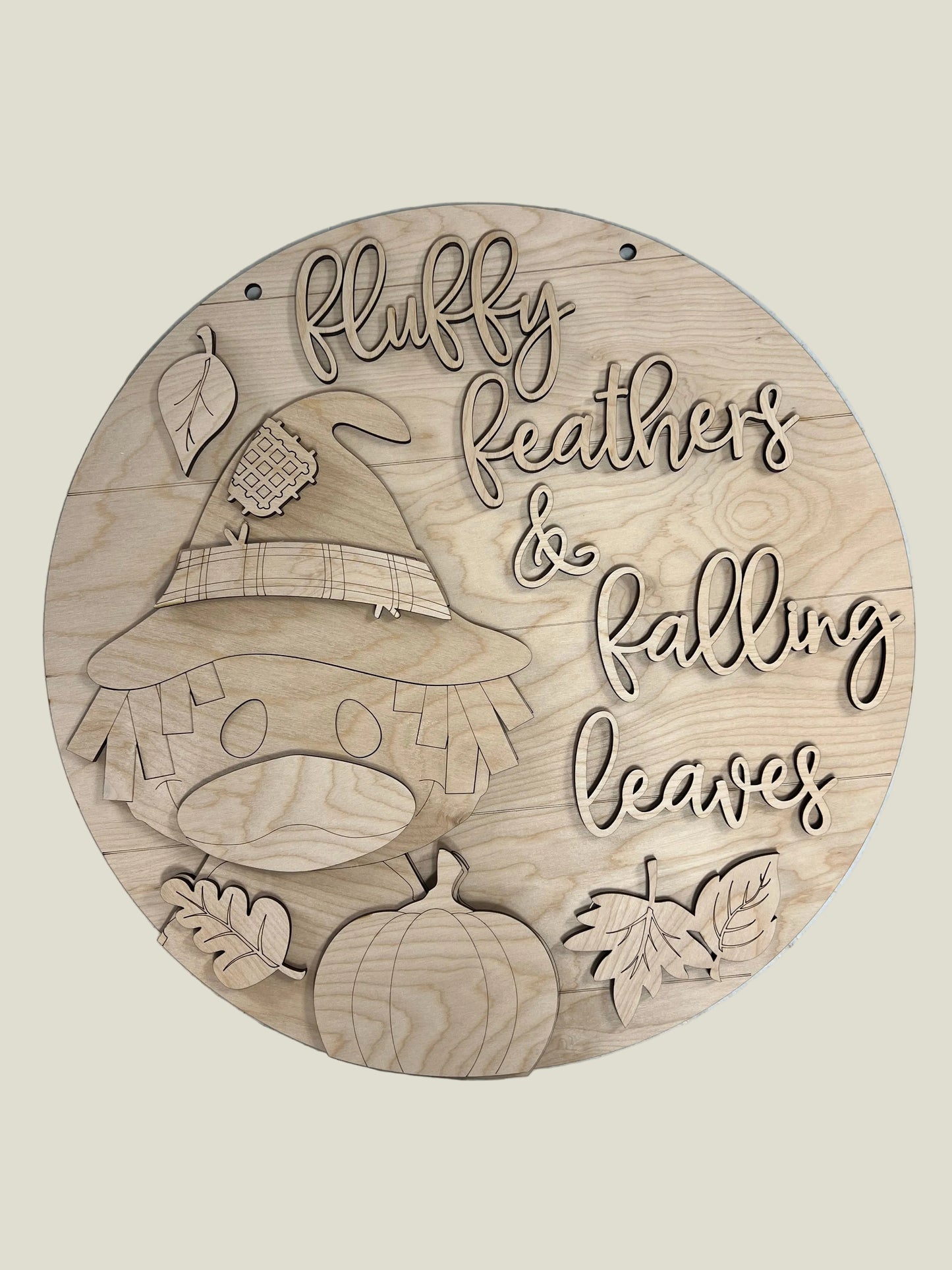 Fluffy Feathers and Falling Leaves Round