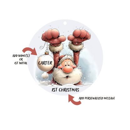 Jolly Santa Ornament
