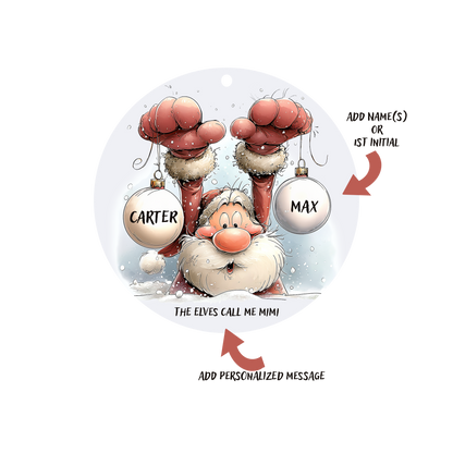 Jolly Santa Ornament