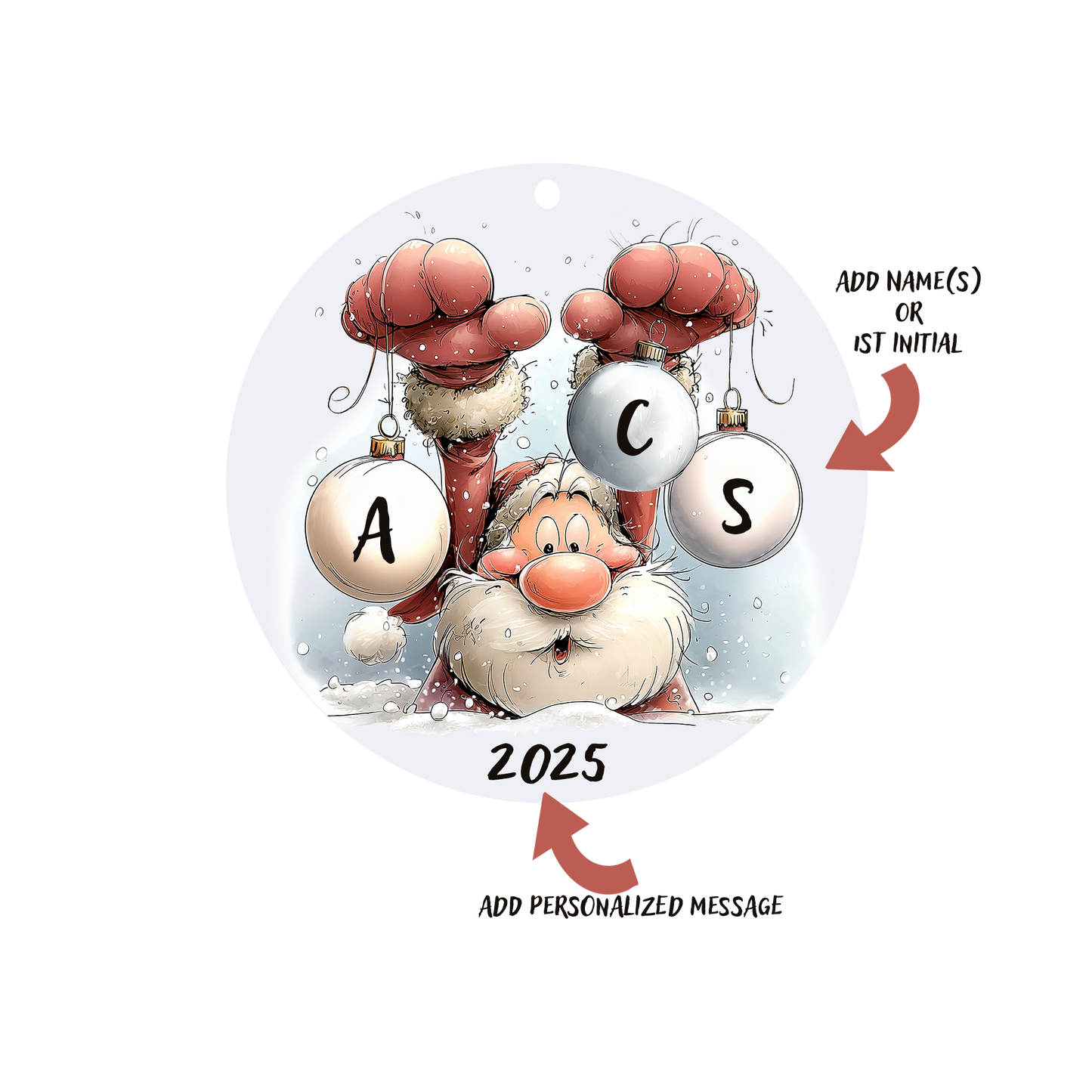 Jolly Santa Ornament