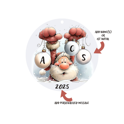 Jolly Santa Ornament