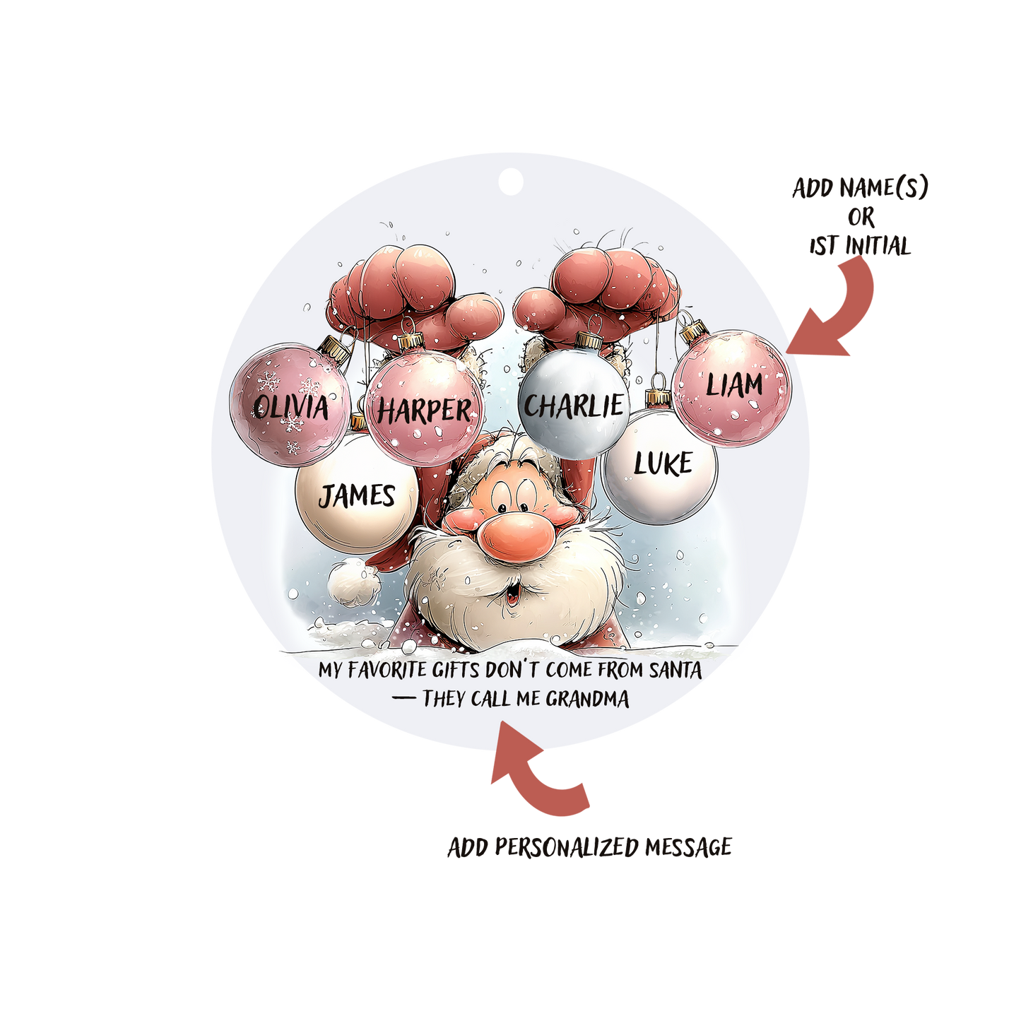 Jolly Santa Ornament